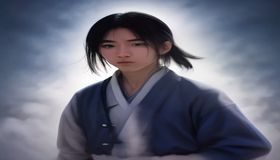 手持智能手机浏览网页的俯拍特写，手机屏幕显示内容筛选界面，背景为深紫色桌面，体现手机端访问成人视频入口的场景